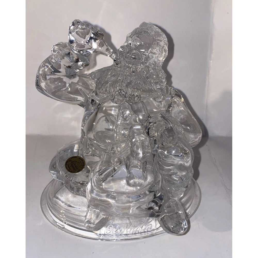 1997 Crystal Coca Cola Santa Claus Figurine